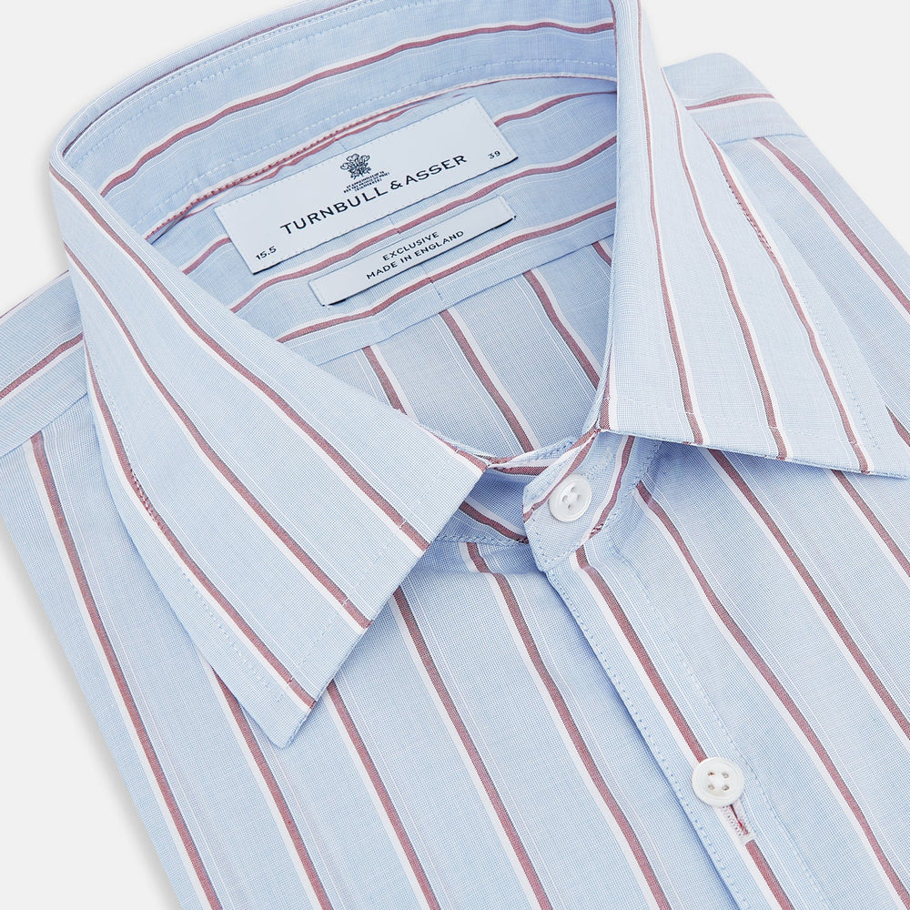 Blue and Burgundy Multi-Stripe Westminster Shirt