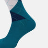 Azzurro Check Mid-Length Socks
