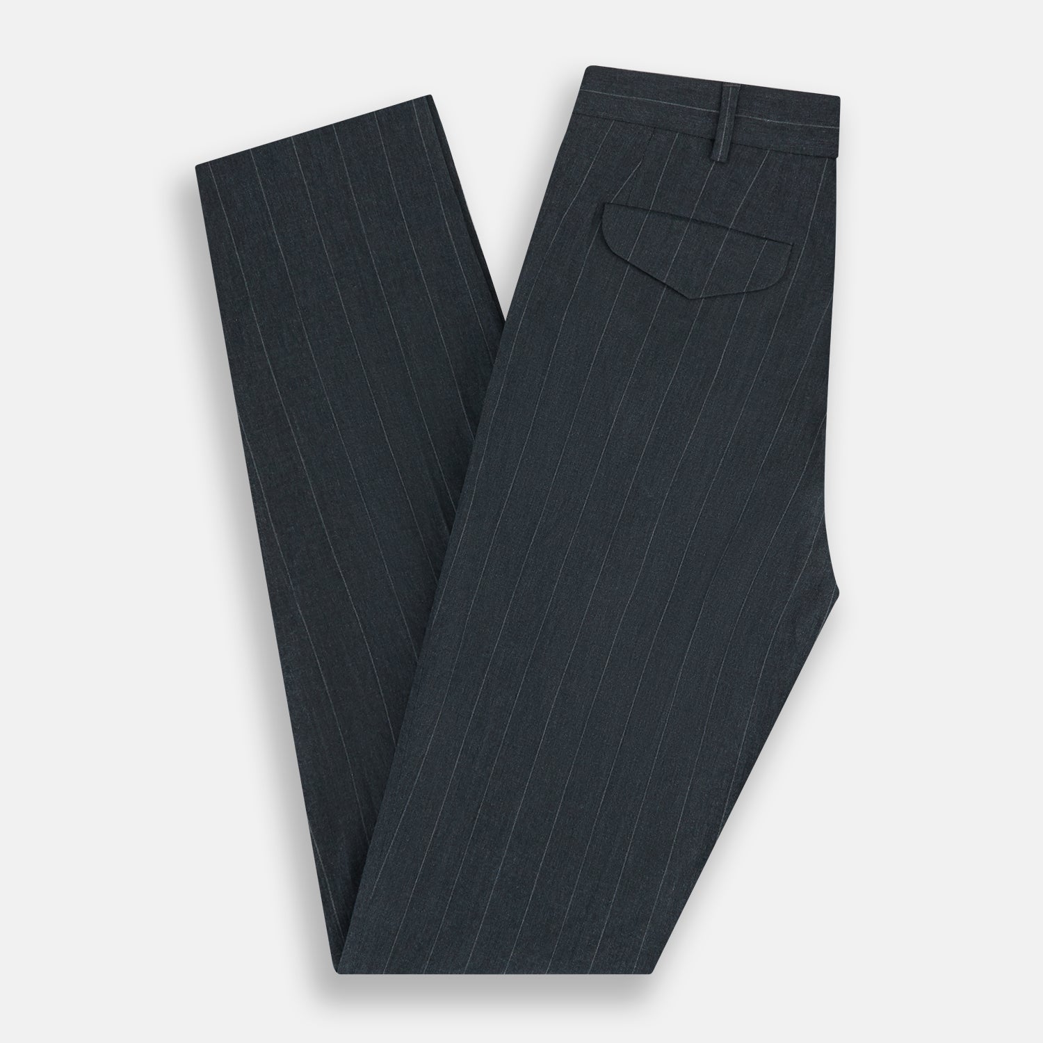 Forest Green Striped Edmund trousers