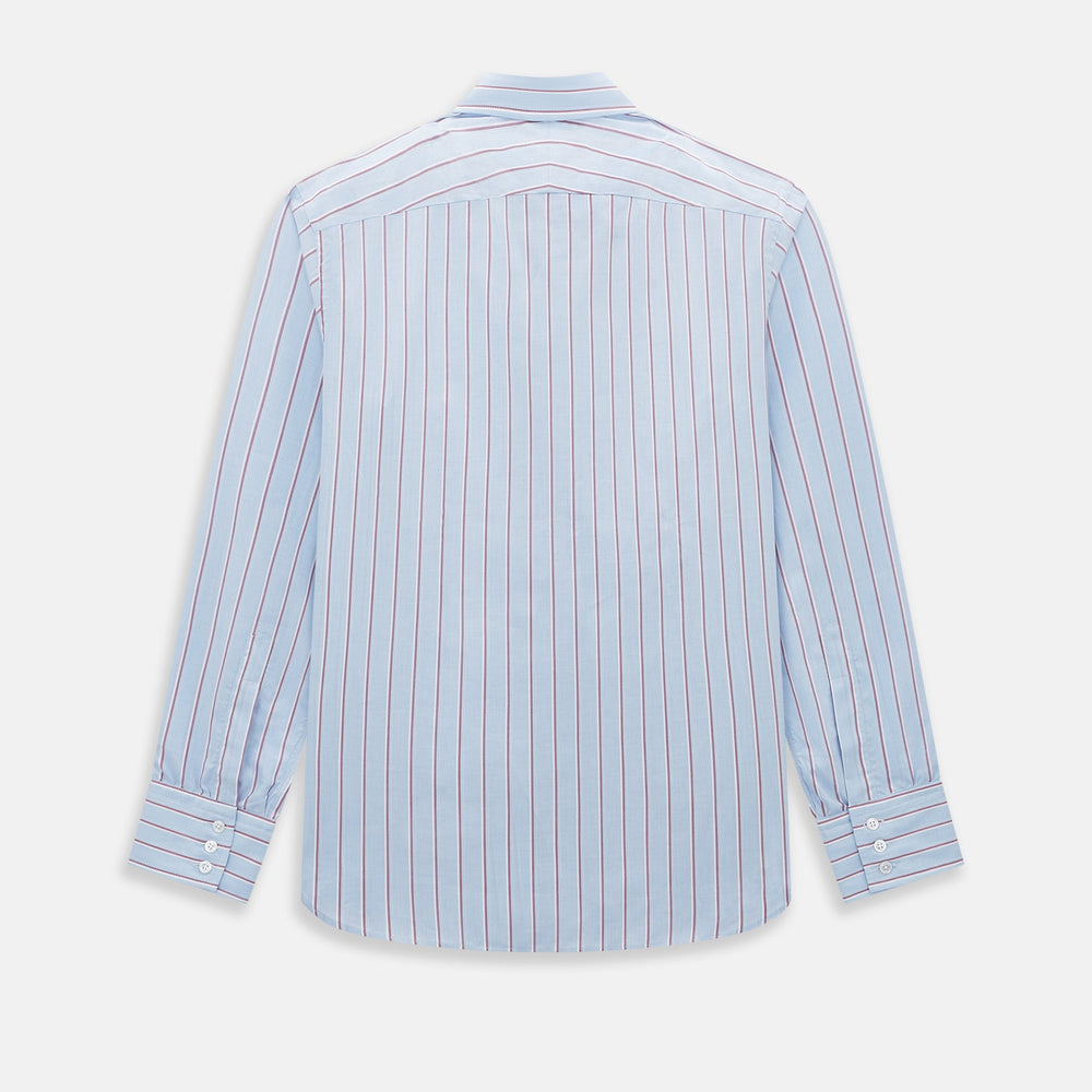 Blue and Burgundy Multi-Stripe Westminster Shirt