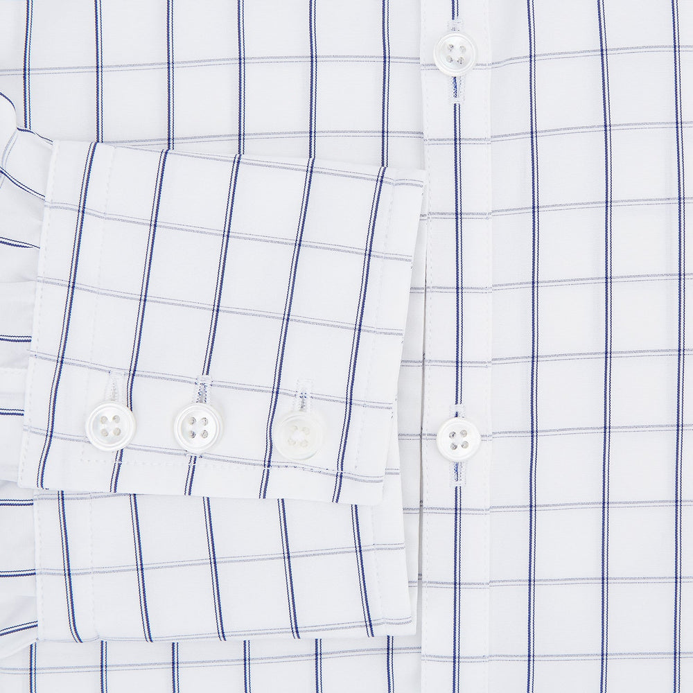 Dark Navy Double-Line Checked Westminster Shirt
