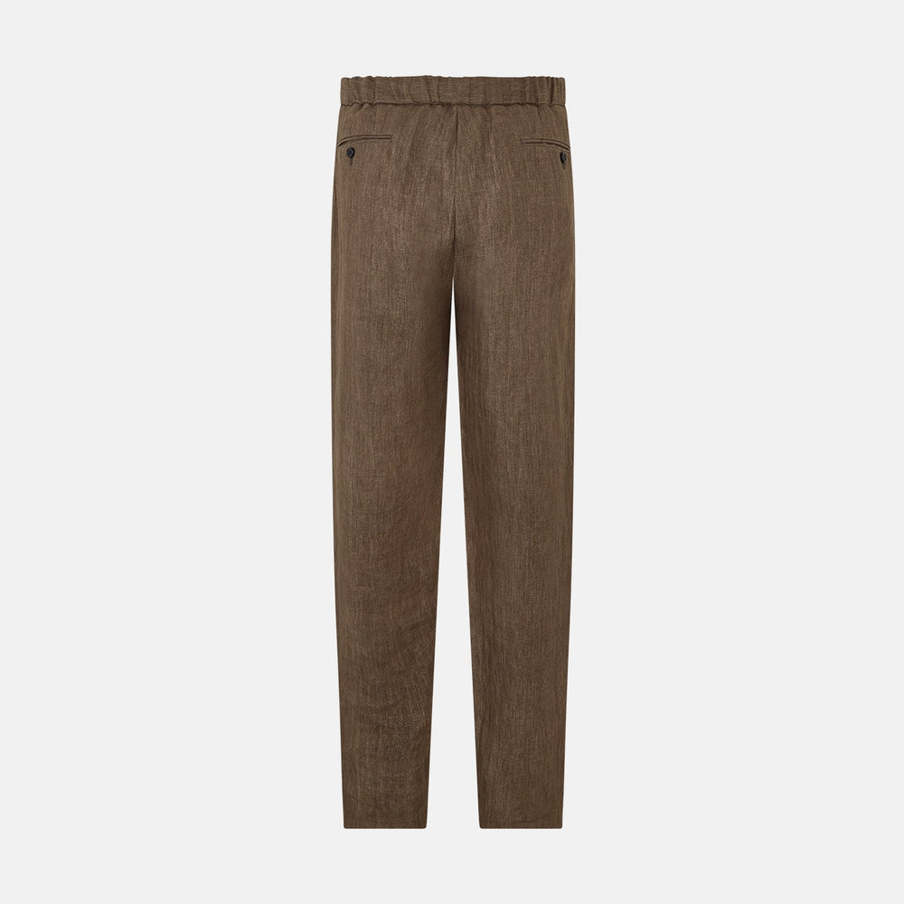 Pine Cone Linen Herringbone Miles Trousers