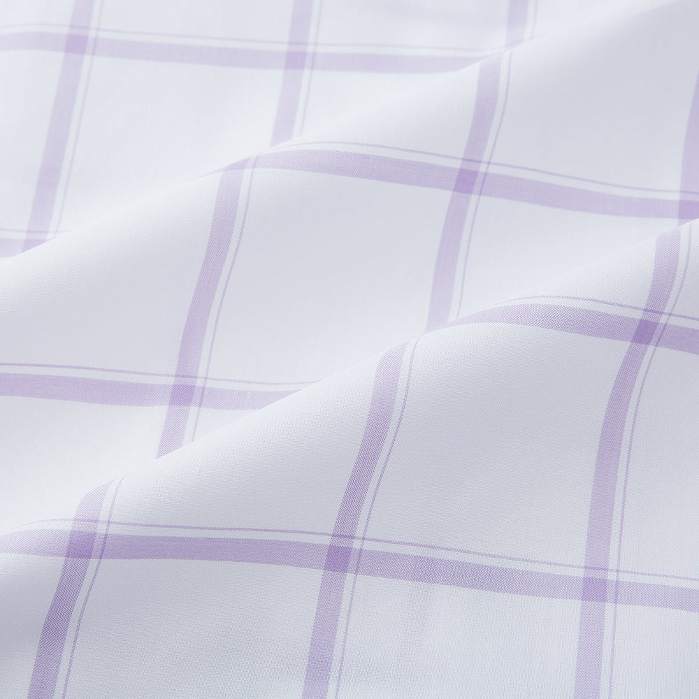 Lilac Grid Check Mayfair Shirt