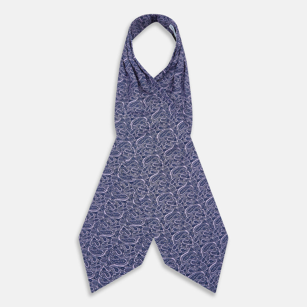 Lilac Paisley Silk Cravat