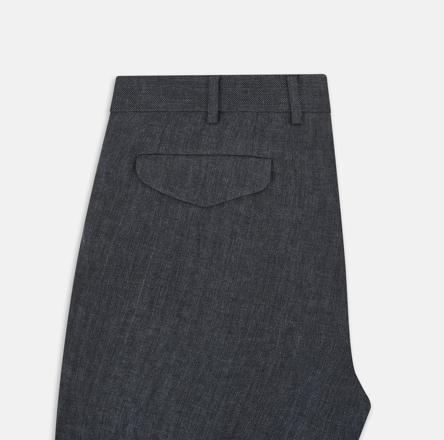 Ash Linen Herringbone Edmund Trousers