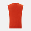 Red Orange Cashmere Sleeveless Vest