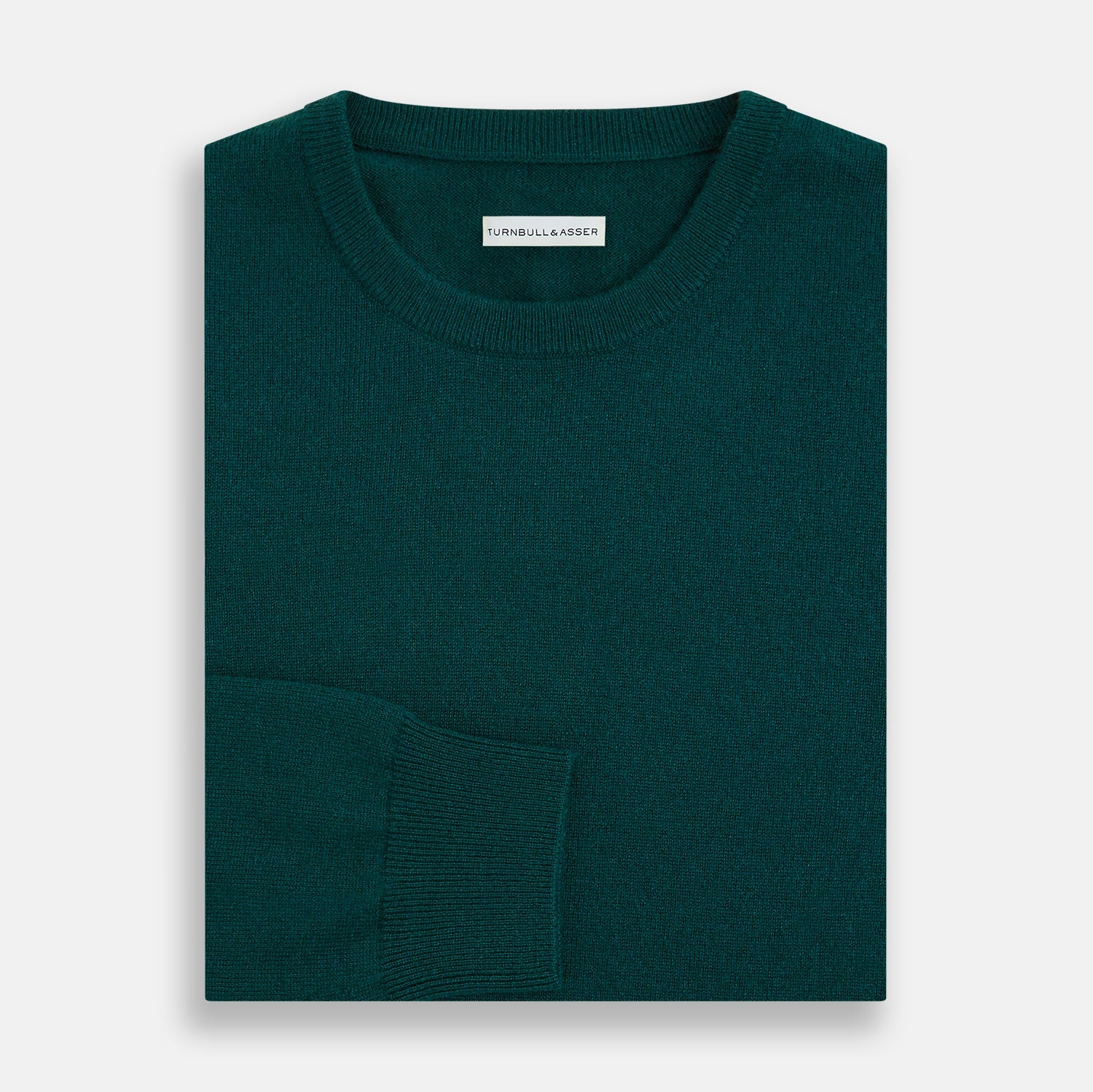 Moss Green Cashmere Round Neck Jumper