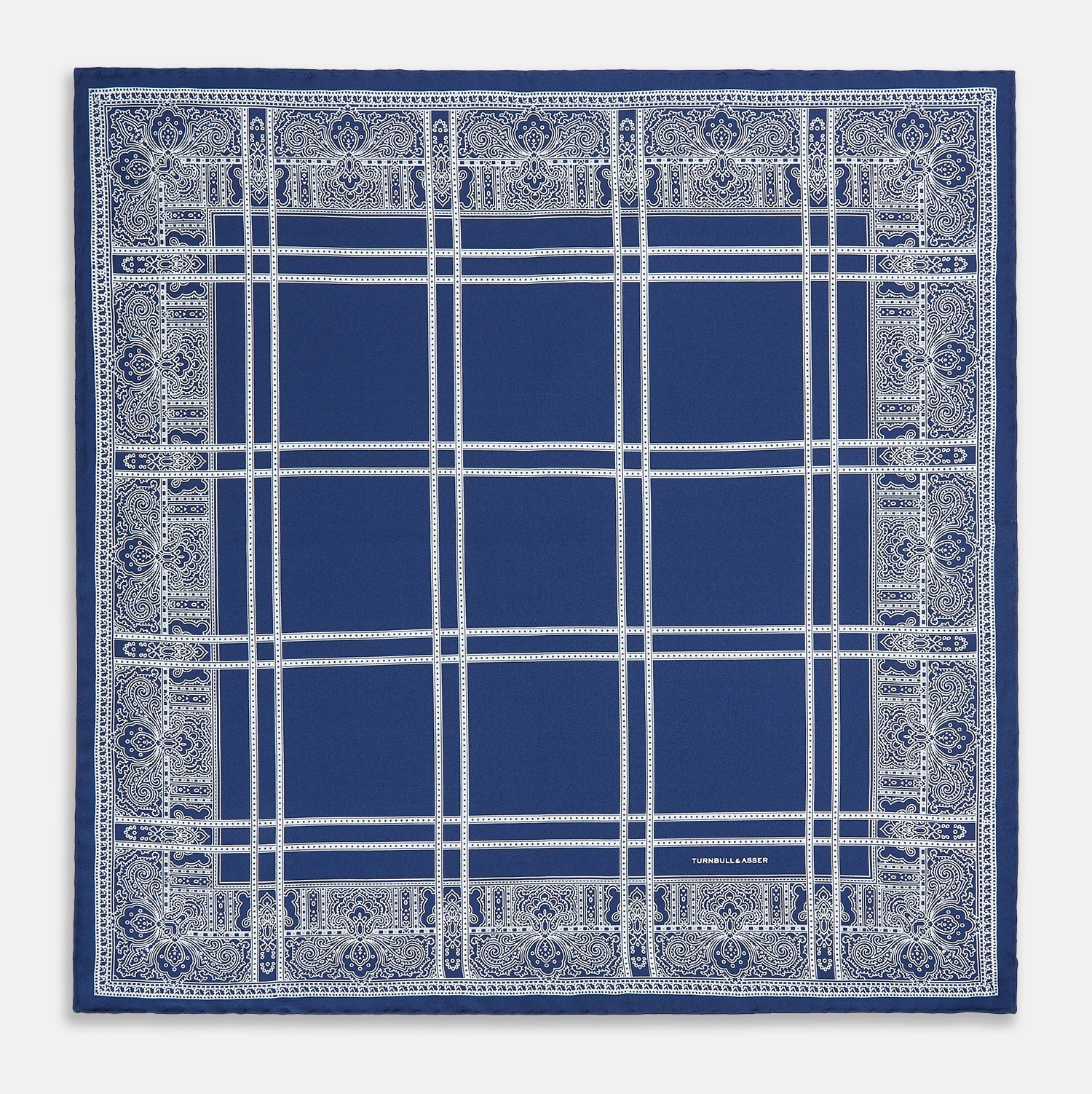 Azzurro Paisley Bandanda Patterned Silk Pocket Square