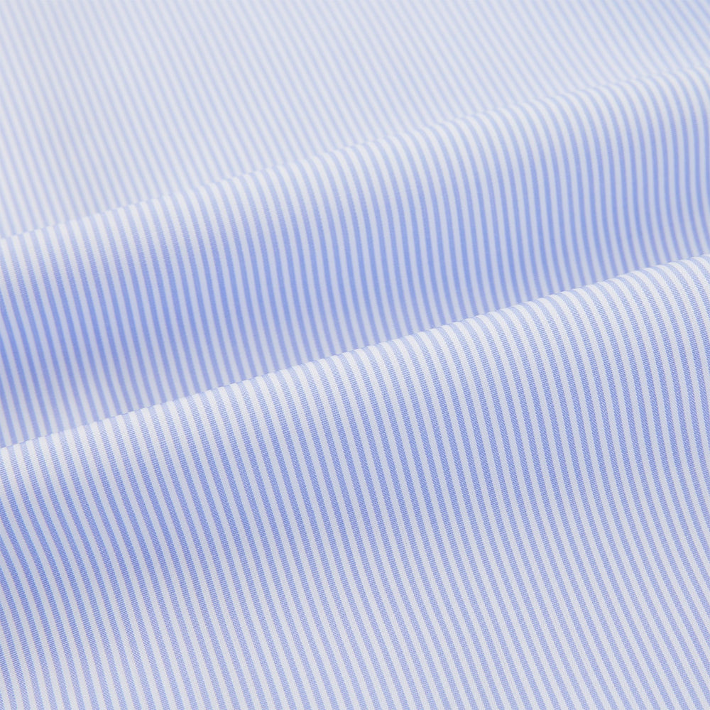 Pale Blue Hairline Stripe Pyjama Shirt