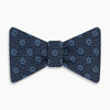 Navy Medallion Silk Bow Tie