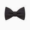 Black Herringbone Silk Bow Tie
