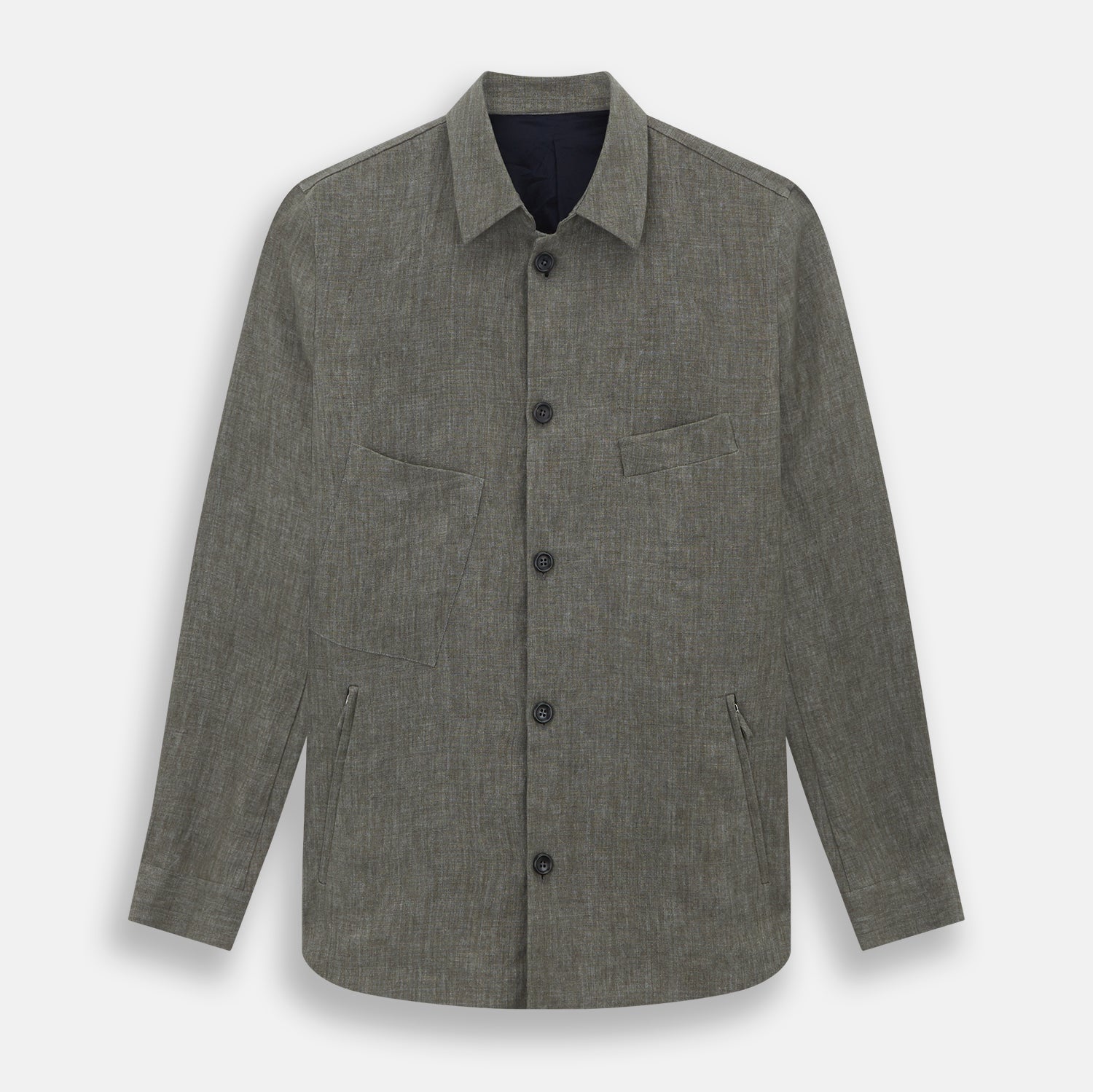 Olive Linen Holland Shacket