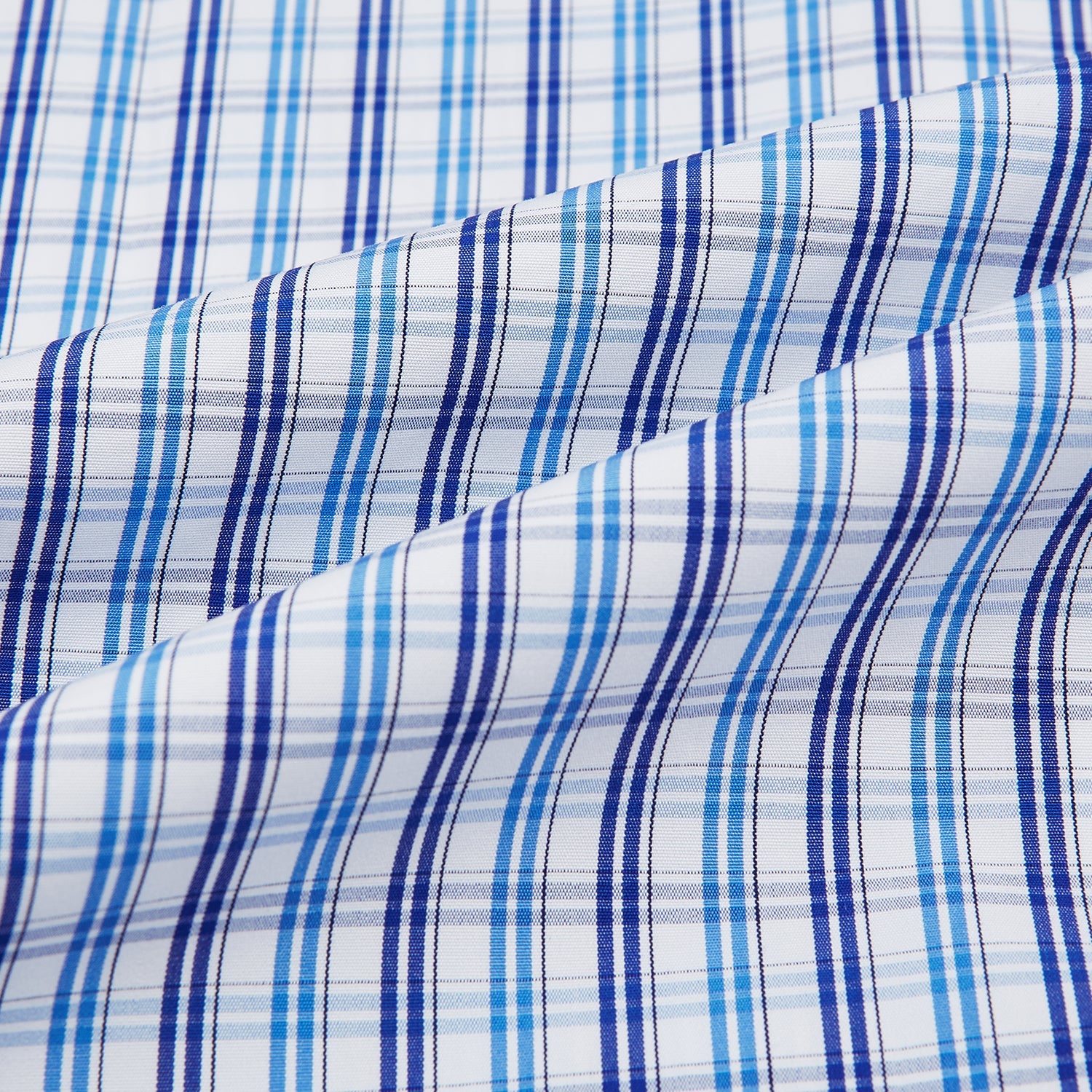 Blue and Navy Multi Check Mayfair Shirt