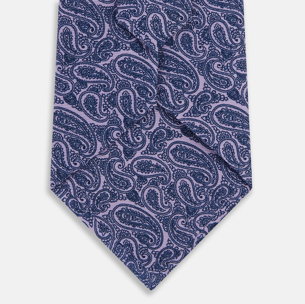 Lilac Paisley Silk Tie