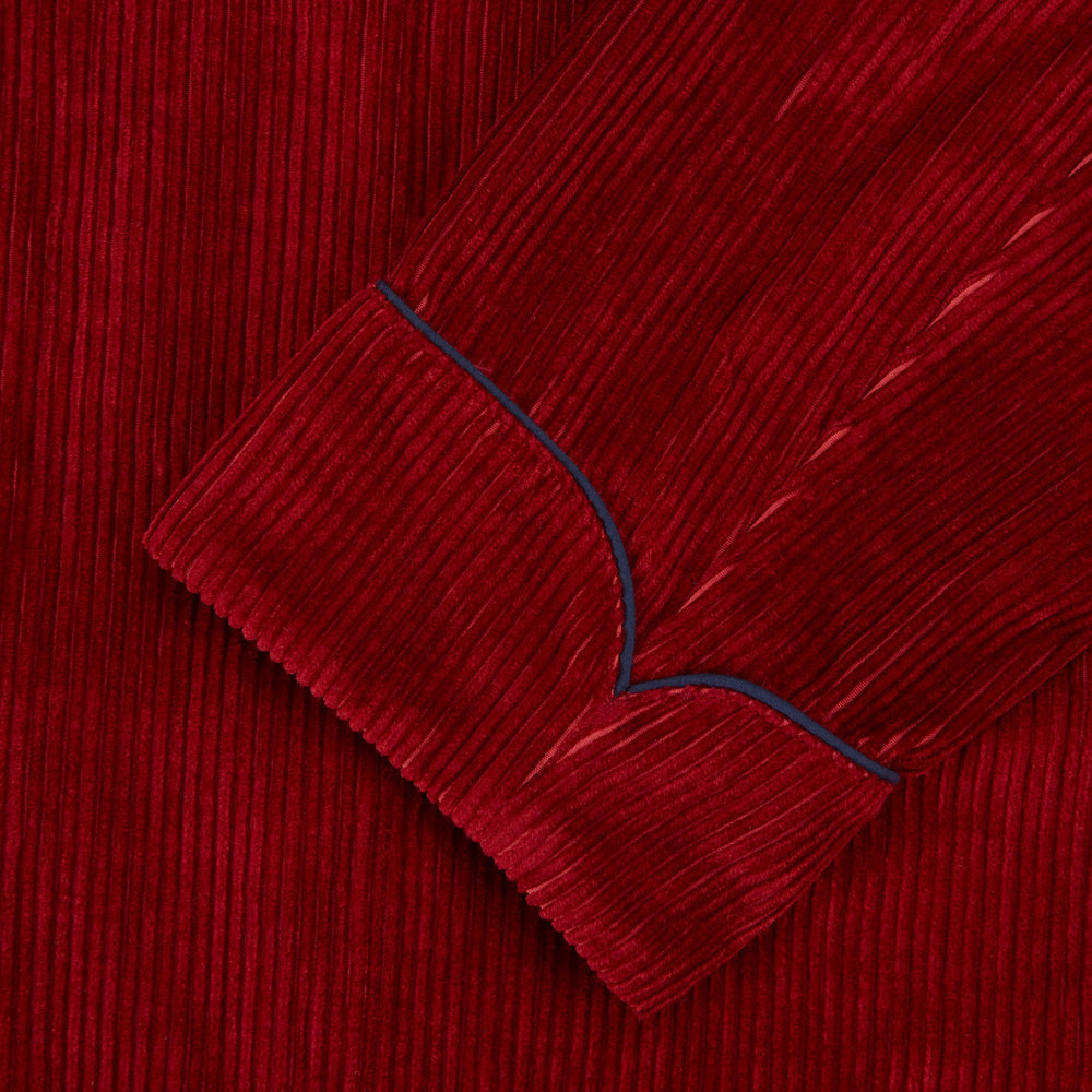 Burgundy Linen & Cotton Cord Gown