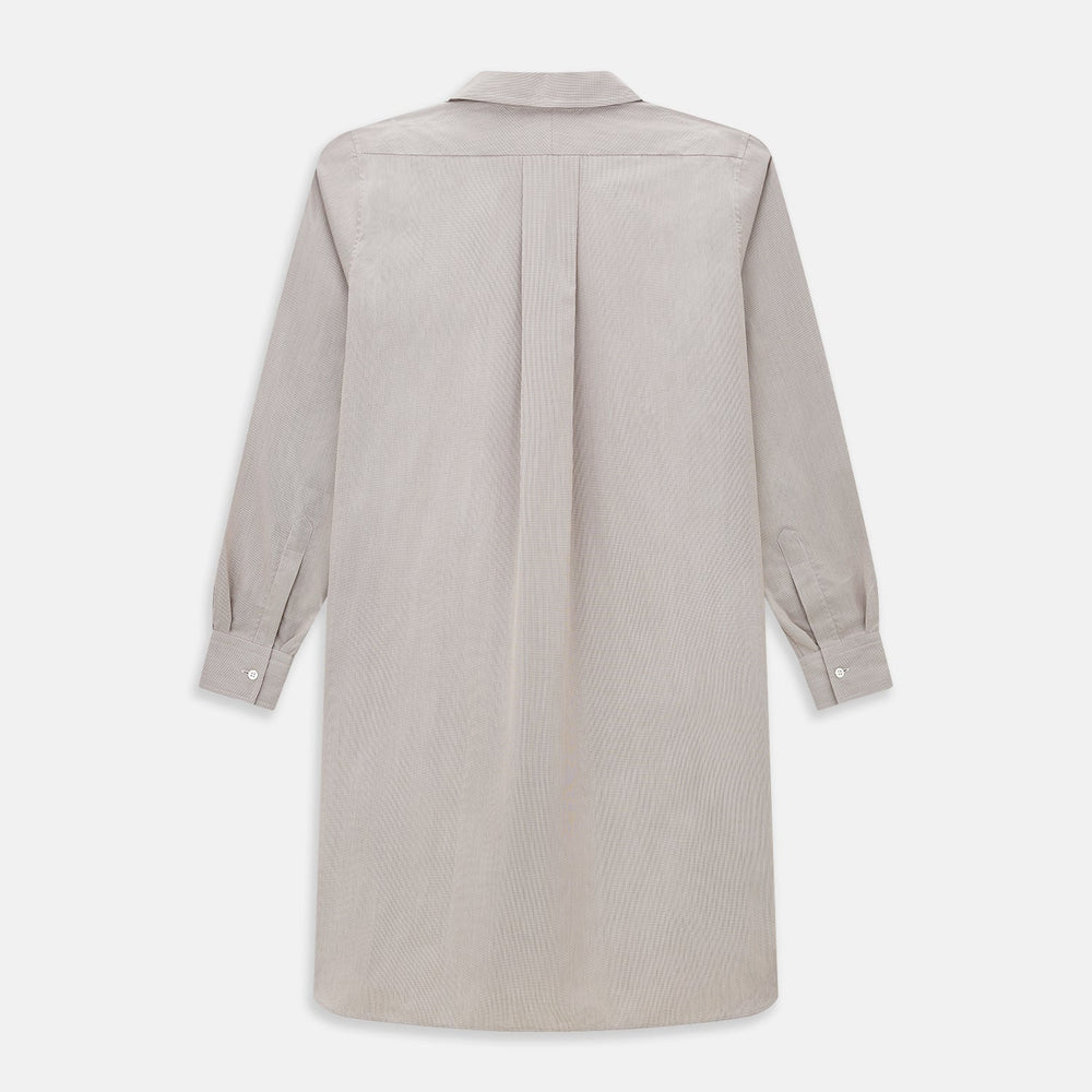 Brown Micro Check Quarzo Nightshirt