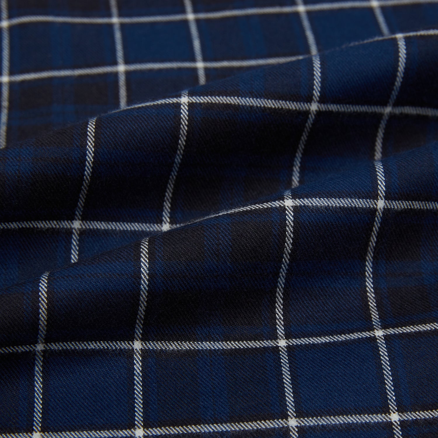 Navy and White Check Windsor Shirt