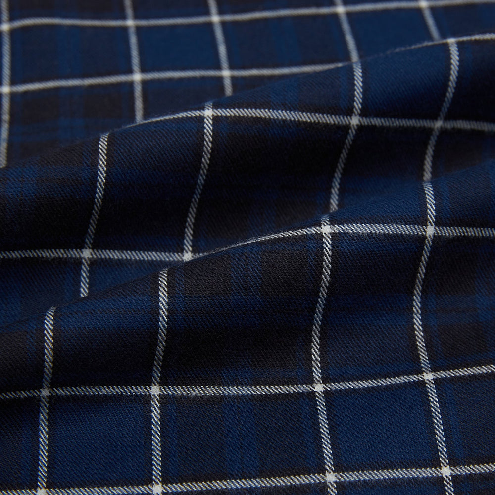 Navy and White Check Windsor Shirt