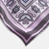 Lilac Dots and Paisley Silk Pocket Square