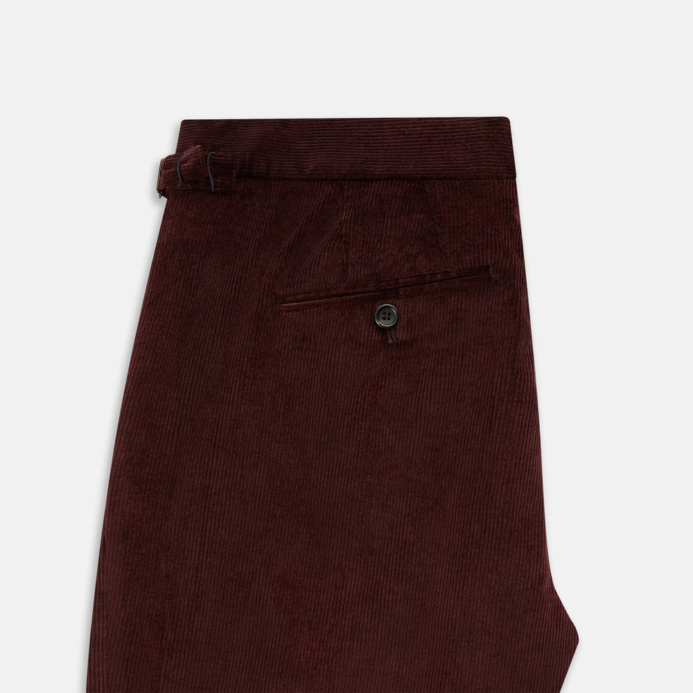 Burgundy Corduroy Henry Trousers