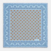 Blue Floral Tile and Paisley Silk Pocket Square