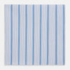 Hand Rolled Blue Multi Track Stripe Handkerchief