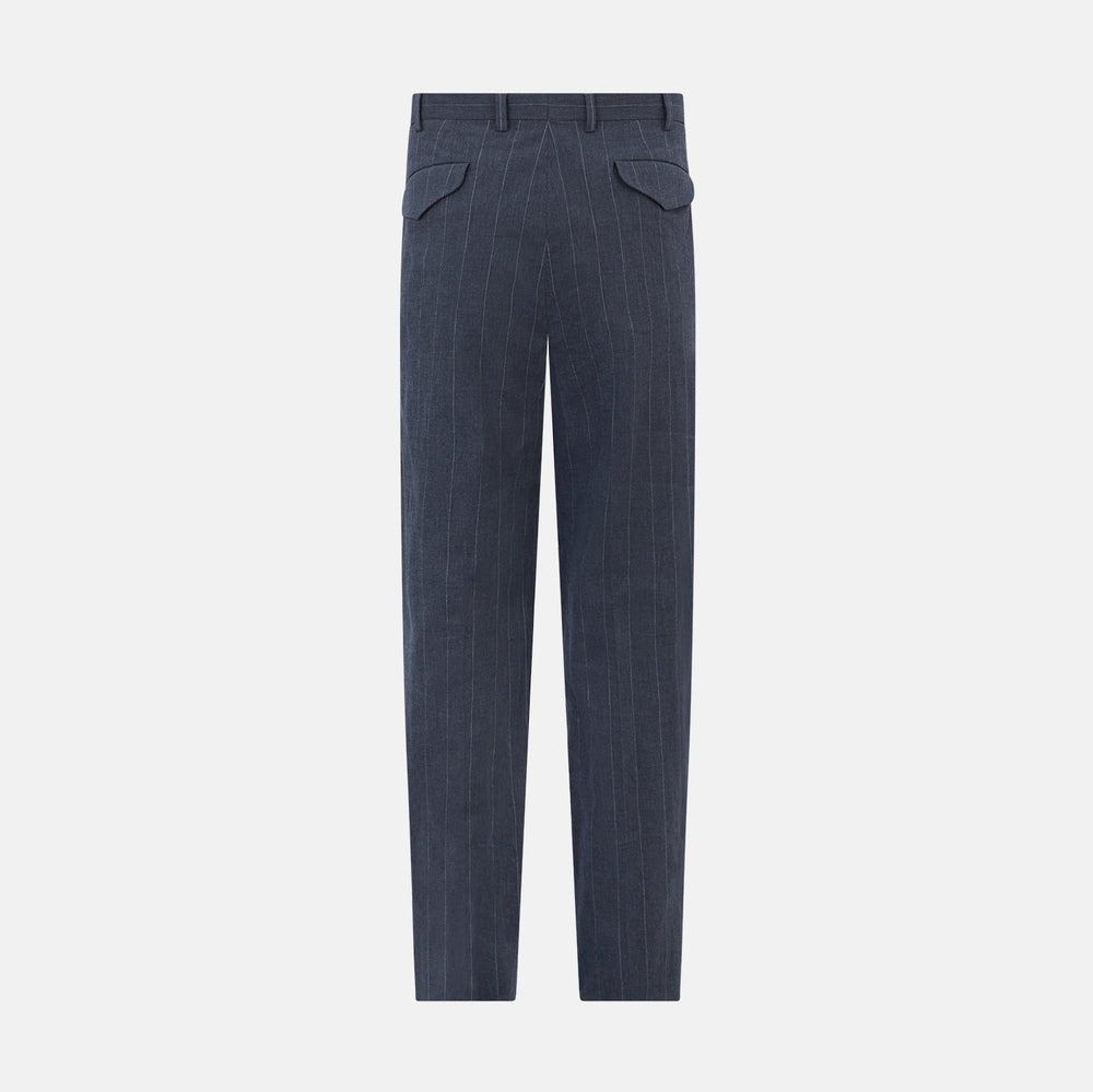 Navy Striped Edmund trousers