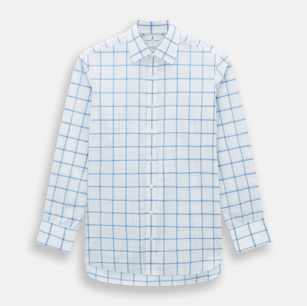 Colony Blue Grid Check Mayfair Shirt