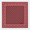 Red Floral Tile and Paisley Silk Pocket Square