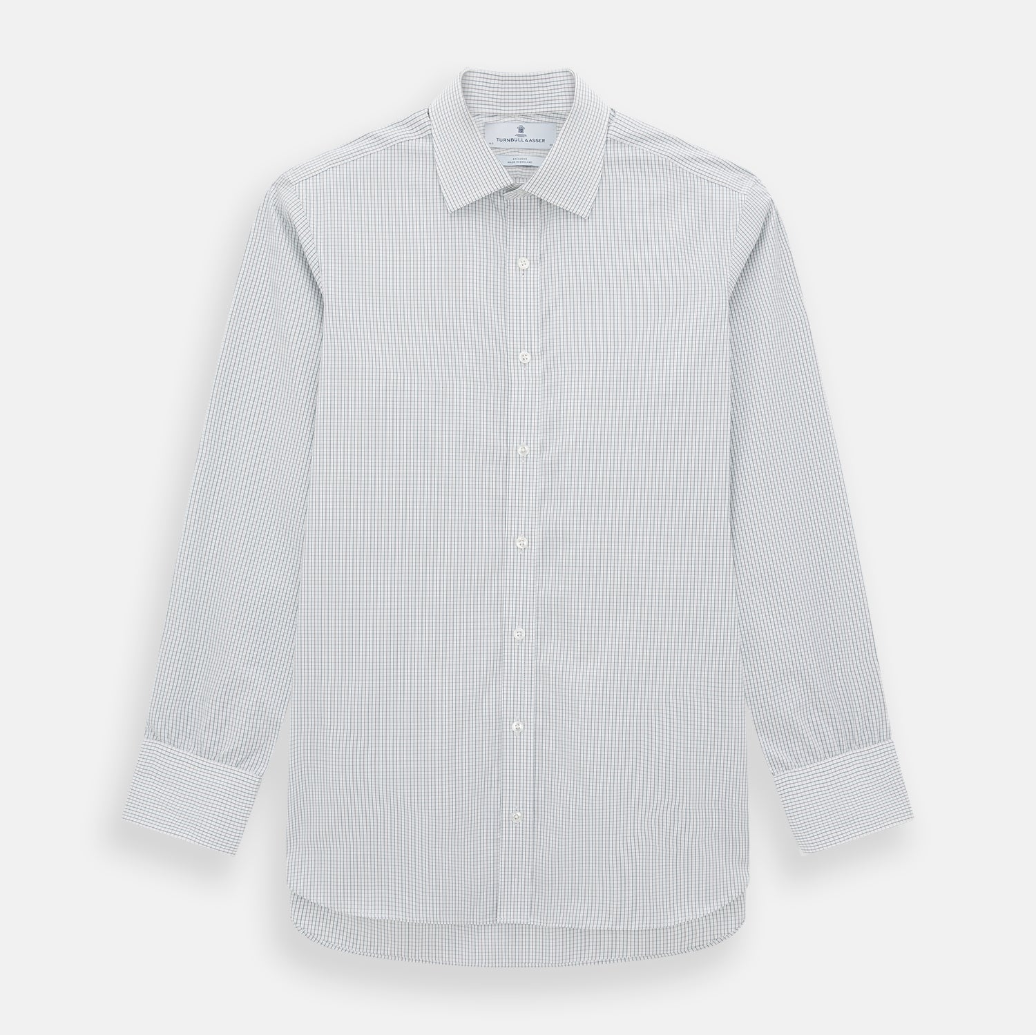 Forest Melange and Red Graph Check Mayfair Shirt