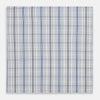 Blue and Navy Multi Check Hand-Rolled Handkerchief