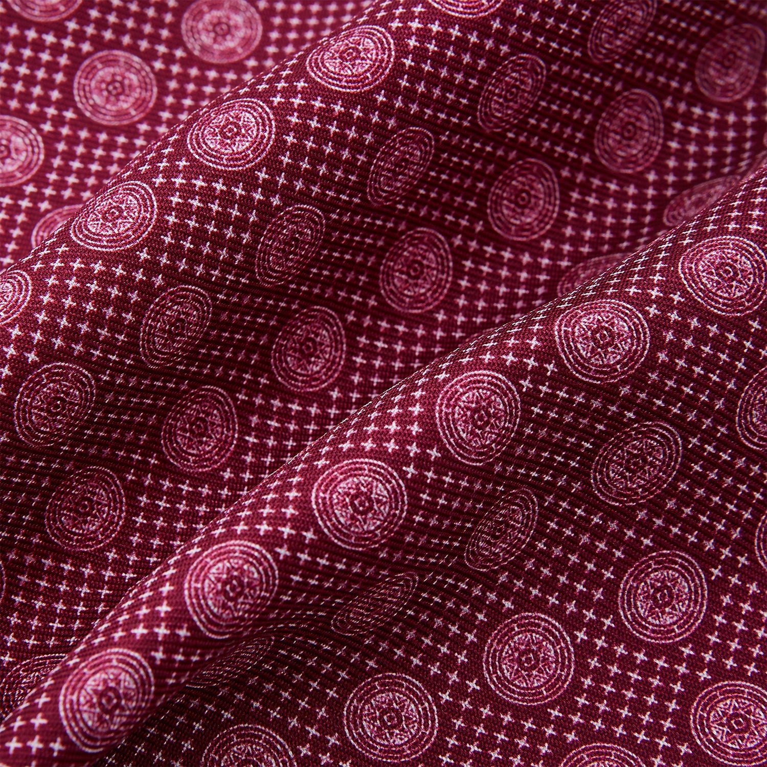 Burgundy Medallion Silk Cravat