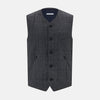 Ash Quilted Linen Herringbone Waistcoat