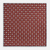 Red Dots and Floral Tile Double-Sided Silk Pocket Square