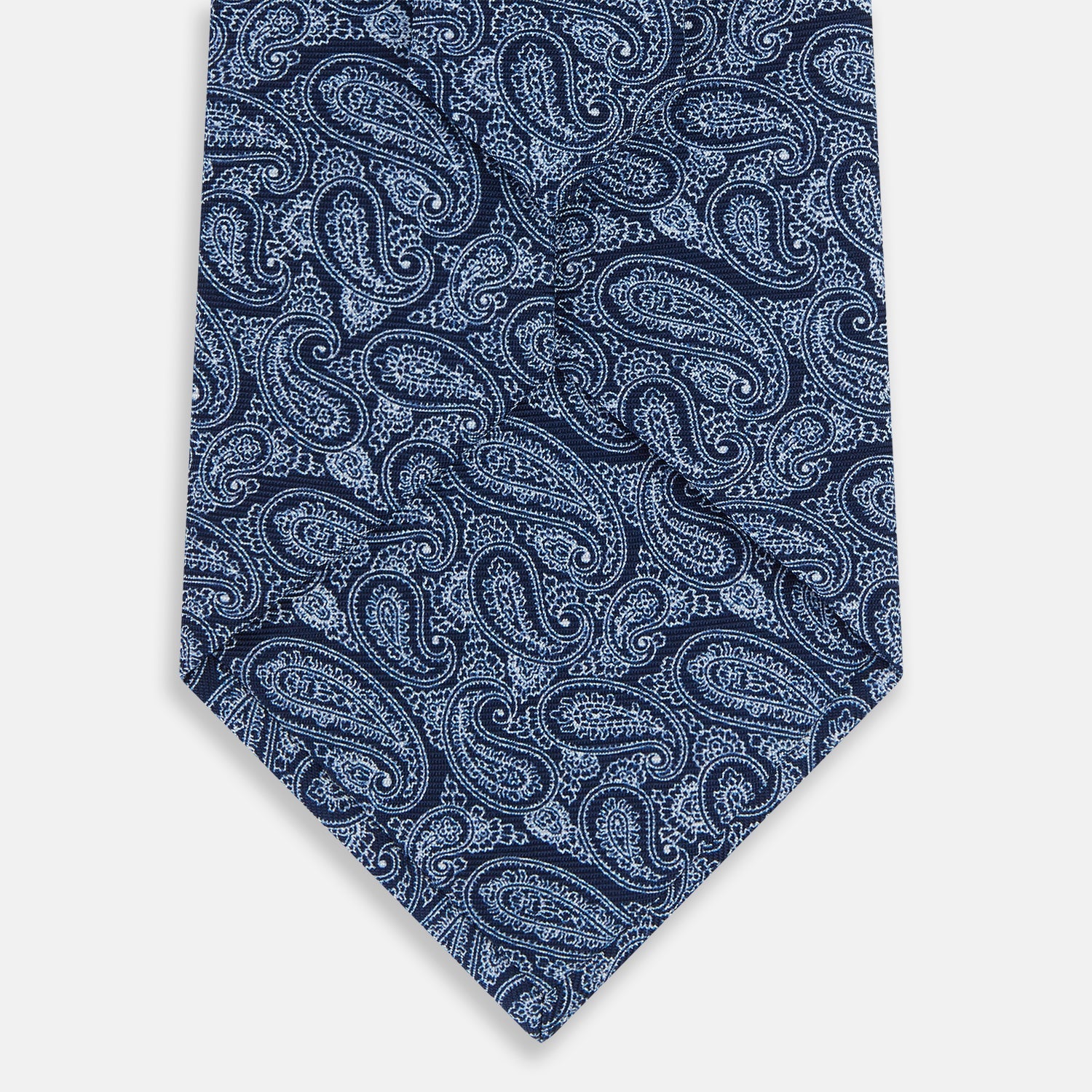Dark Navy Paisley Silk Tie