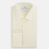 Cream Cotton Shirt with T&A Collar and Double Cuffs