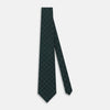 Light Petrol Dotted Check Pattern Printed Silk Tie