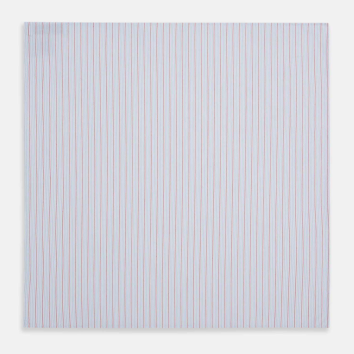 Hand Rolled Red Multi Pinstripe Handkerchief