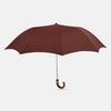 Burgundy Telescopic Umbrella with Brown Maple Crook Handle