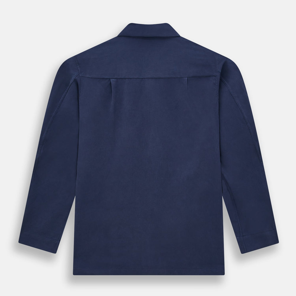 Navy Silk Pyjama Set