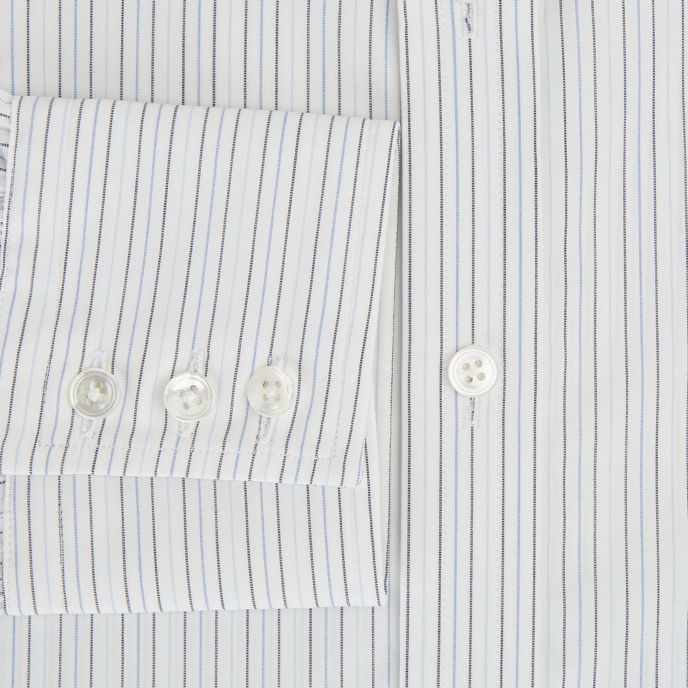 Blue Multi-Tone Double Pinstripe Mayfair Shirt