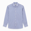 Tailored Fit Blue and White Candy Stripe Shirt with Kent Collar and 3-Button Cuffs