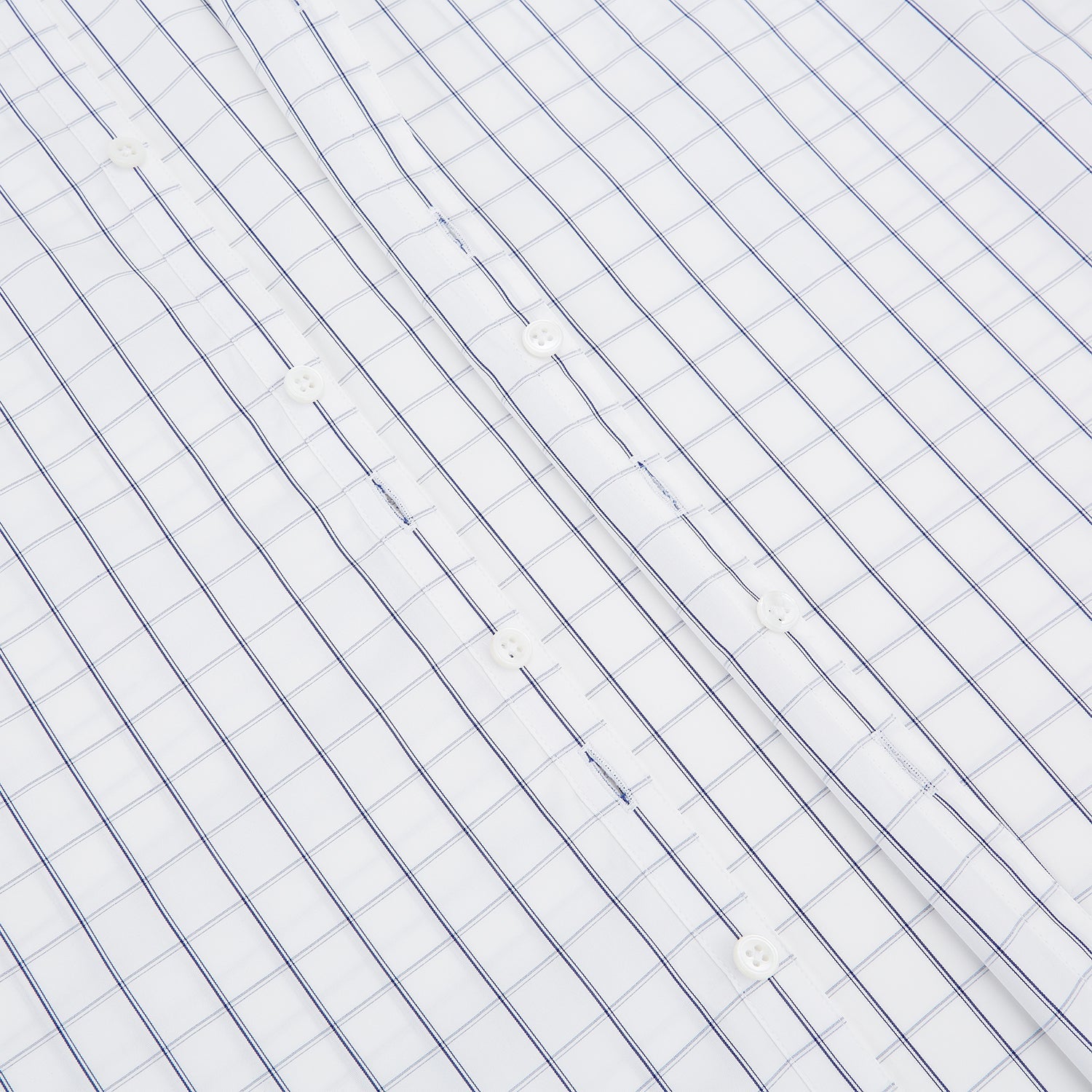 Dark Navy Double-Line Checked Westminster Shirt