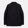 Navy Wellington Double-Breasted Caban Coat