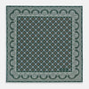 Forest Green Floral Tile and Paisley Silk Pocket Square