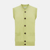 Melon Green Sleeveless Cardigan