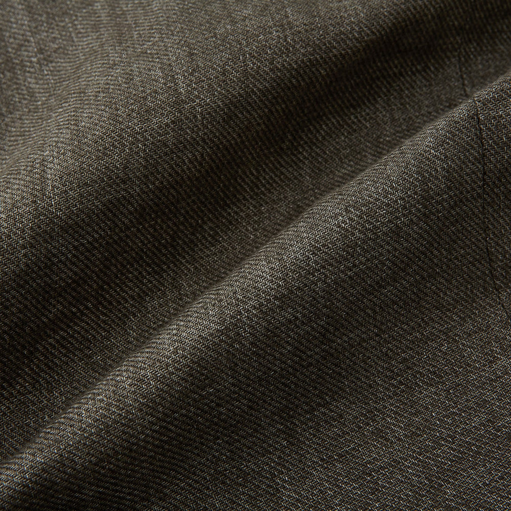 Olive Collared Linen Waistcoat