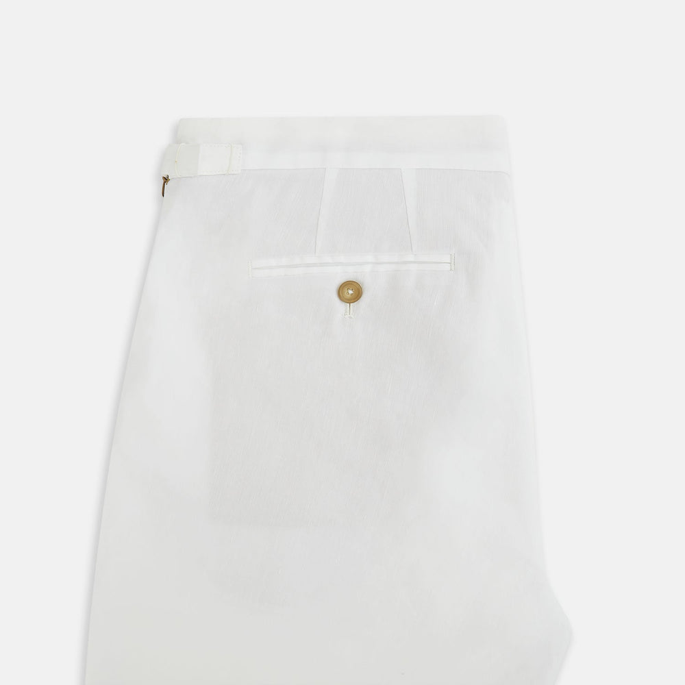 White Linen Henry Trousers