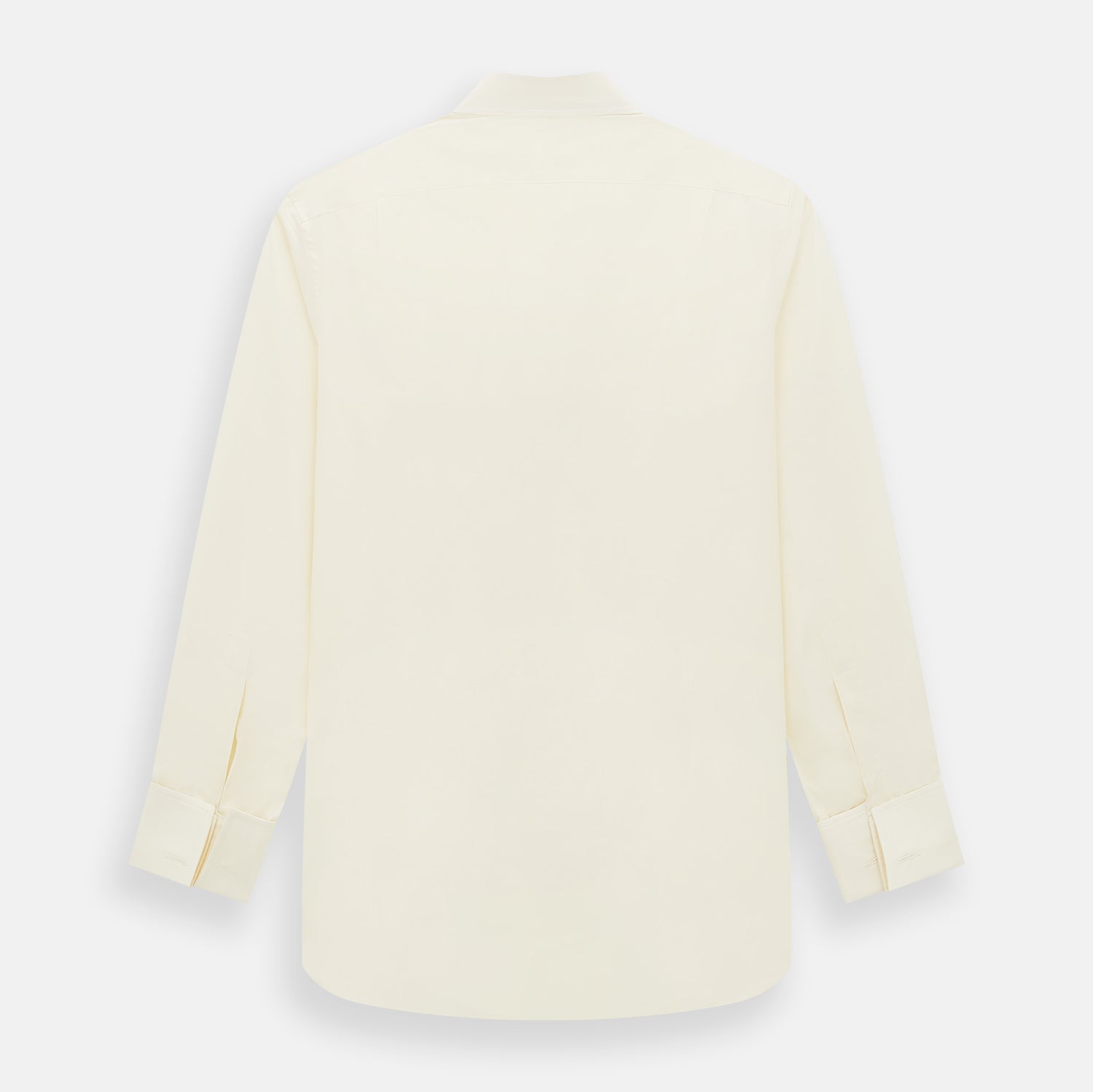 Cream Cotton Shirt with T&A Collar and Double Cuffs