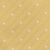 Gold and White Small Spot Herringbone Silk Tie